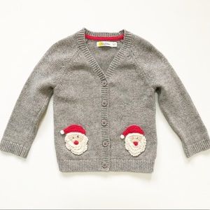 Baby Boden 18-24 Mos Grey Cardigan Sweater with Santa Pockets in EUC